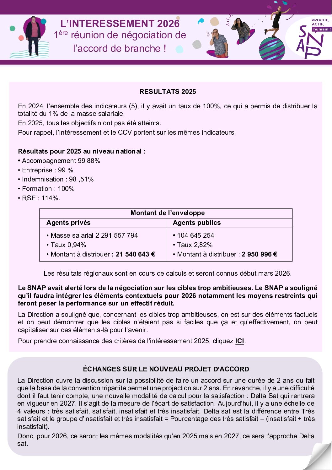 INTERESSEMENT 2026 - 1ère réunion du 18 février 2026