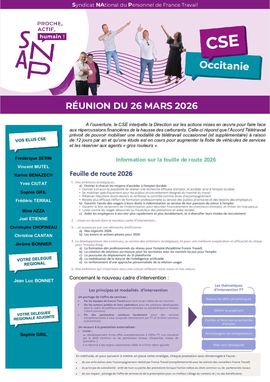 SNAP Occitanie - Réunion CSE du 26 mars 2026 VD