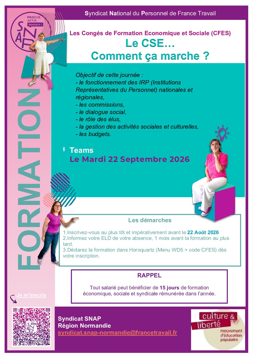 CFES - Le CSE comment ça marche v0726 Equipe du SNAP