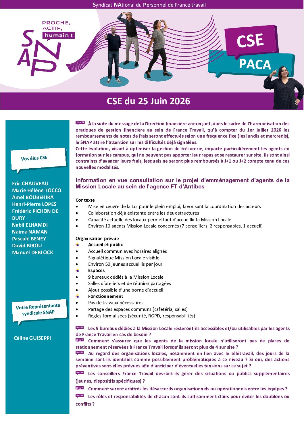 Flash CSE PACA - Juin 2026