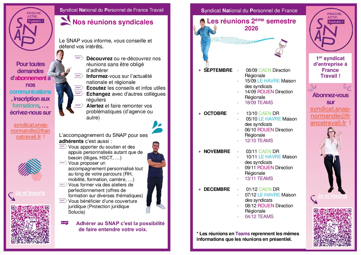 Réunions syndicales 2026 - 2e - A5 paysage Equipe du SNAP