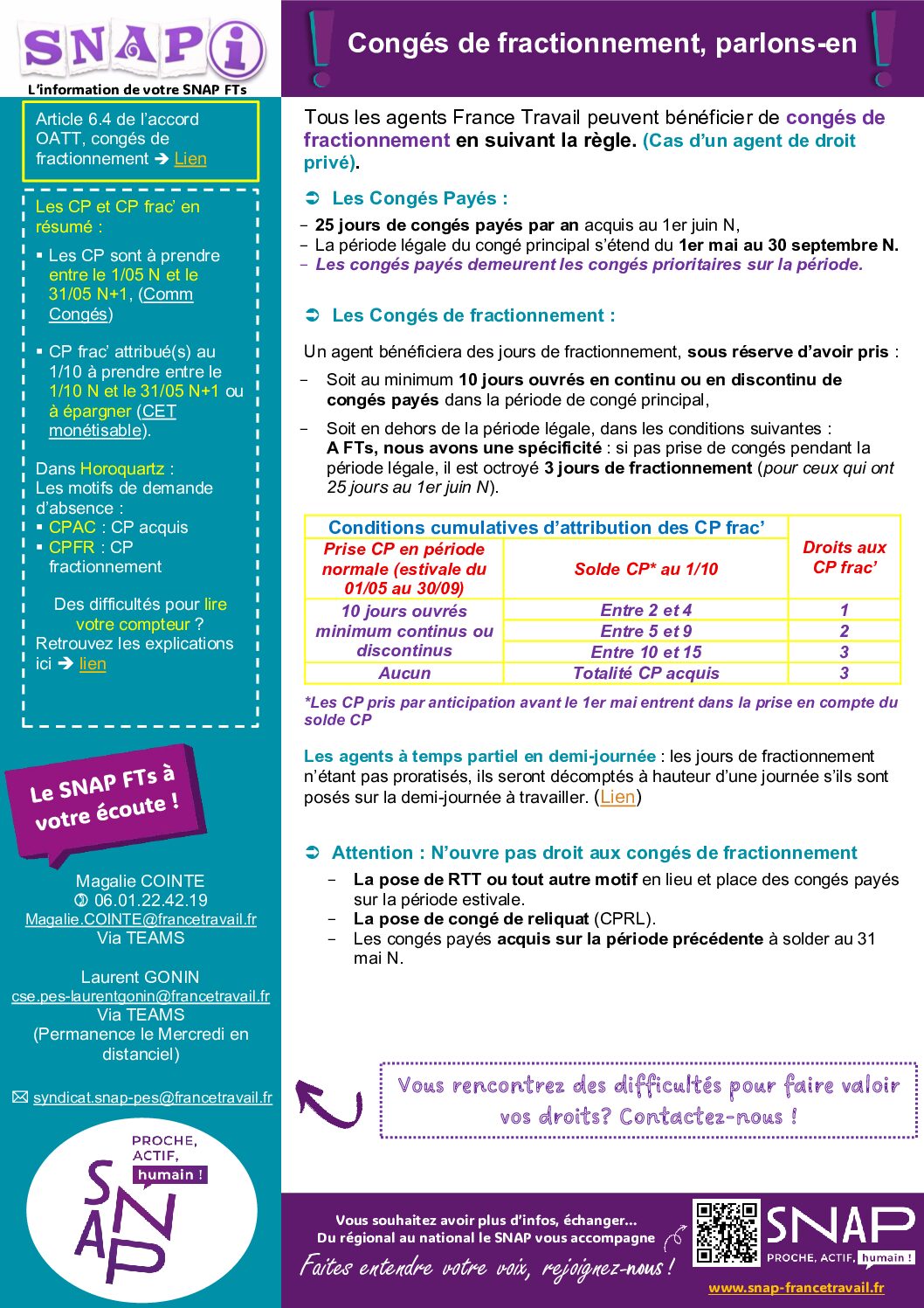 SNAPI CP FRAC FTS aout 2026