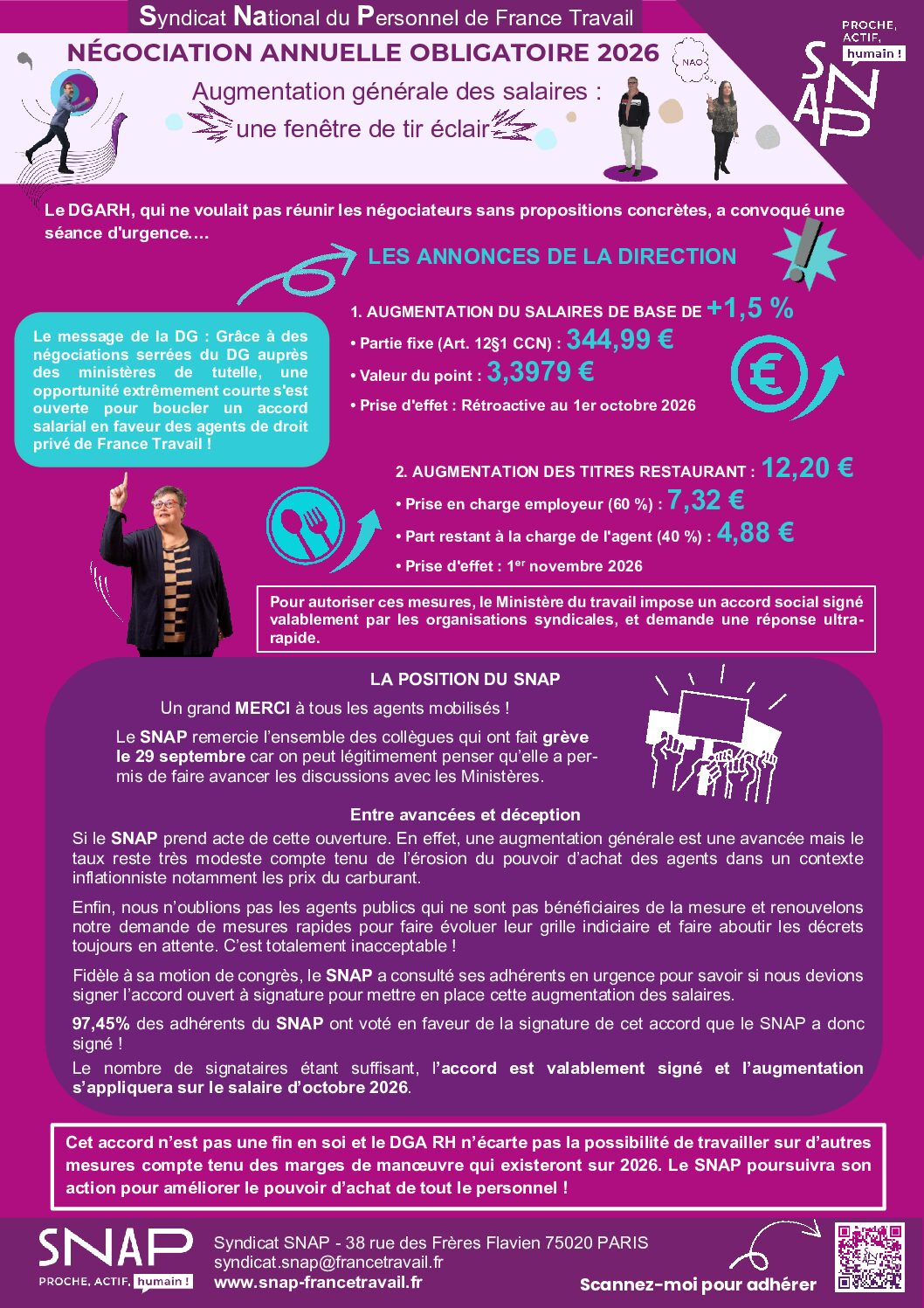 AUGMENTATION GENERALE DES SALAIRES 2026